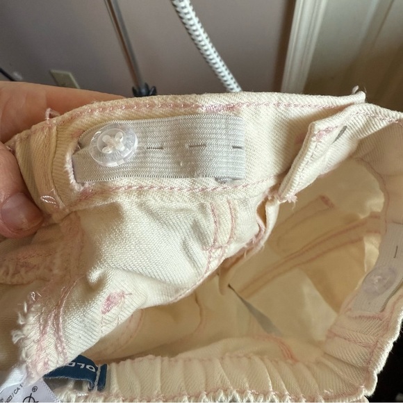 Old Navy Kids Girls Cream Wide Leg Crop Jeans Size 2T Adjustable Waist - Picture 6 of 6